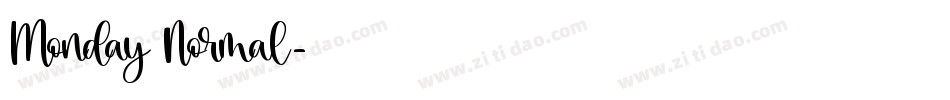 Monday Normal字体转换